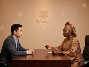 Career and business consultation with a Yoruba consultant advising a client
